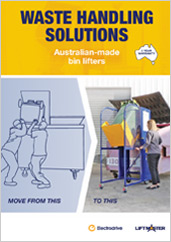 Lift-and-tilt bin lifters with safety panels
